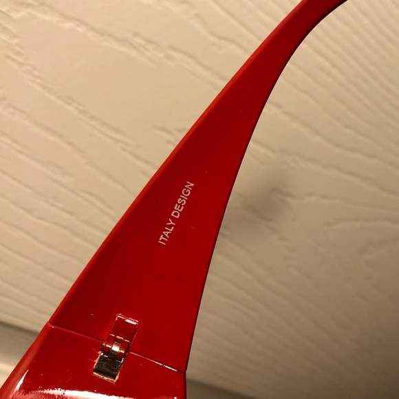 NEW RARE Vintage Versace Sunglasses Red Black WOW! - Picture 8 of 9